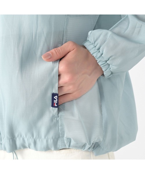 フィラМ パーカー 水色    2時間着用 FILA（フィラ） パーカー FILA UV接触冷感シアージップアップパーカー