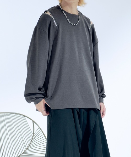 「Ellno Loset」 長袖Tシャツ MEDIUM ブラック メンズ_画像5