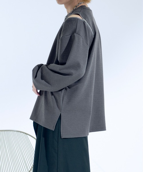 「Ellno Loset」 長袖Tシャツ MEDIUM ブラック メンズ_画像6