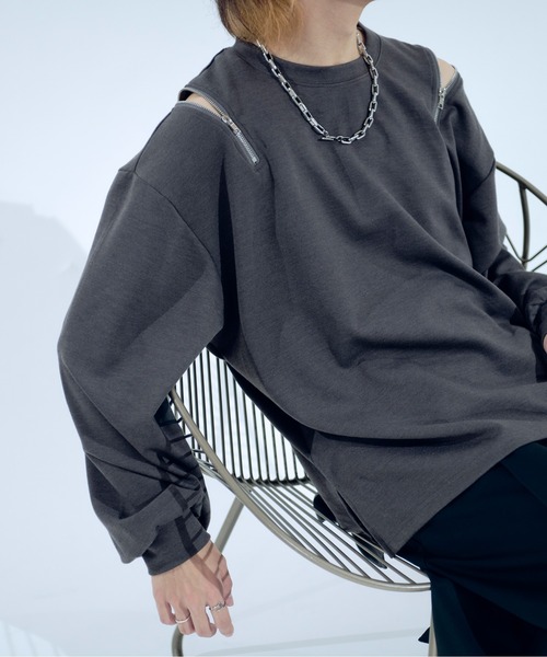 「Ellno Loset」 長袖Tシャツ MEDIUM ブラック メンズ_画像9