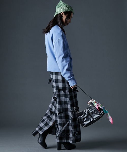 「GEVS.」 シャツワンピース M レッド レディース_画像9