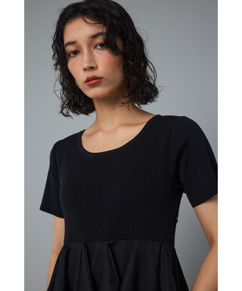 「HeRIN.CYE」 ドッキングワンピース 38 ブラック レディースの画像