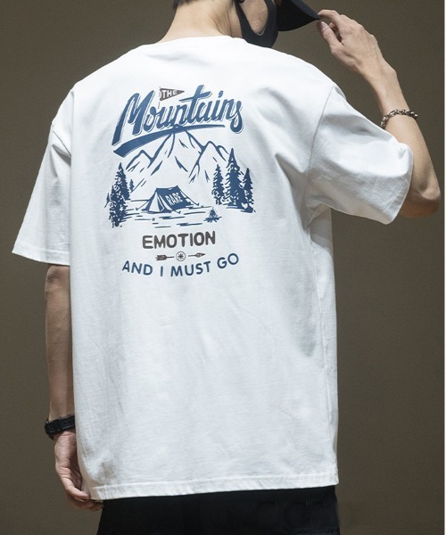 NEW GENTLEMAN tシャツ MOUNTAIN オーバーサイズT メンズ レディース