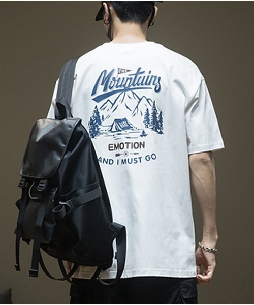 NEW GENTLEMAN tシャツ MOUNTAIN オーバーサイズT メンズ レディース