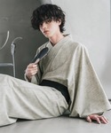 浴衣 しじら織りワンタッチ帯付きメンズ浴衣2点...の詳細画像2