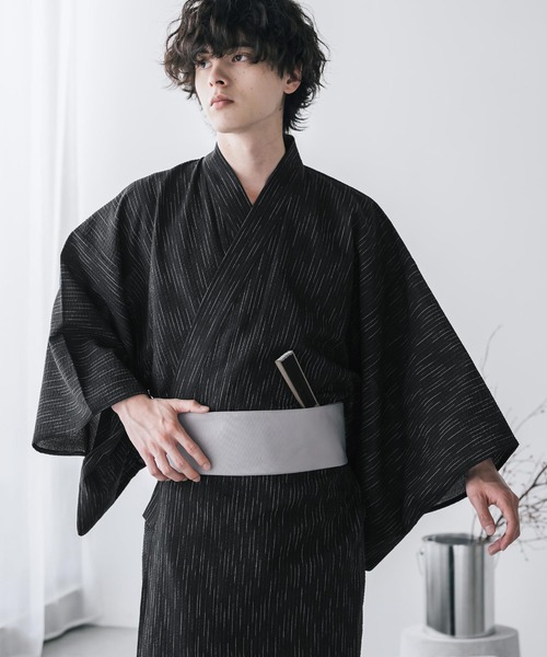 ご依頼品　浴衣 Rocky Monroe（ロッキーモンロー） 浴衣 しじら織りワンタッチ帯付き