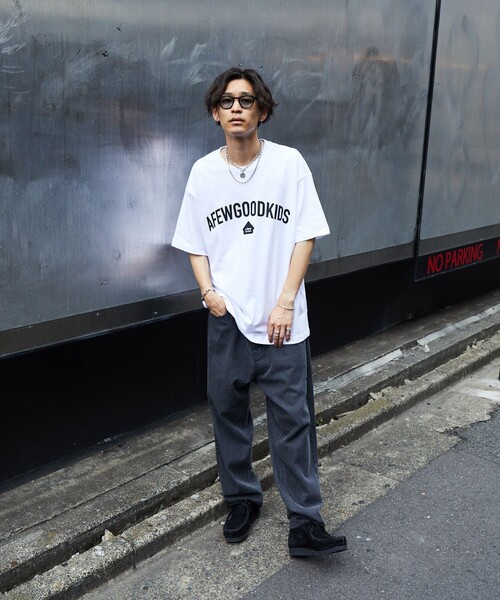 「A FEW GOOD KIDS」 半袖Tシャツ LARGE ライトグレー メンズ_画像7