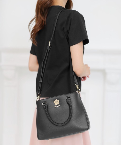 トートバッグ マリークワント mary quant ターンロックデイジー 2WAYトート レディース