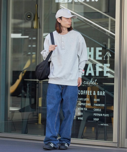 「Healthknit」 スウェットカットソー M ブラック メンズ_画像3