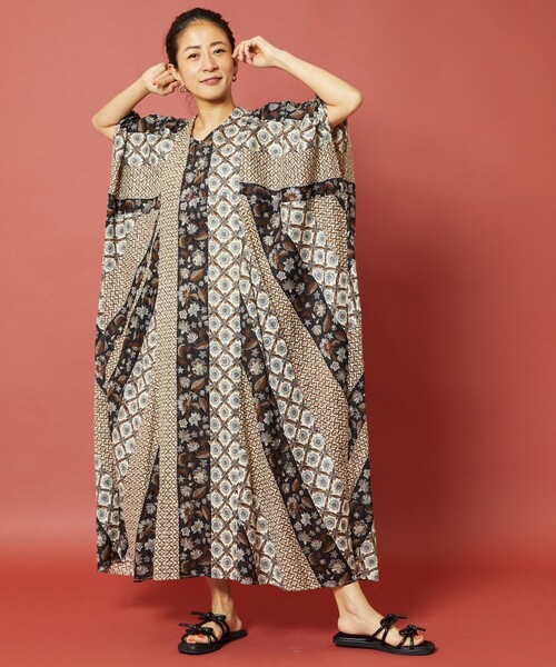 「Freada」 半袖ワンピース ONE SIZE イエロー レディース_画像2