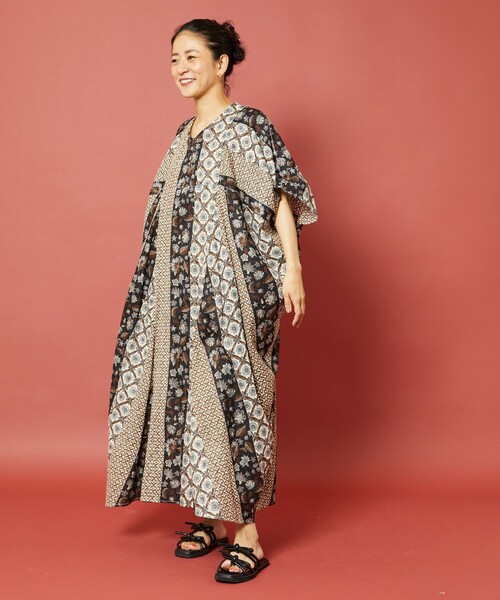 「Freada」 半袖ワンピース ONE SIZE イエロー レディース_画像3