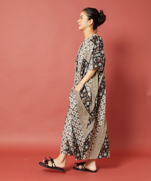 「Freada」 半袖ワンピース ONE SIZE イエロー レディース_画像4