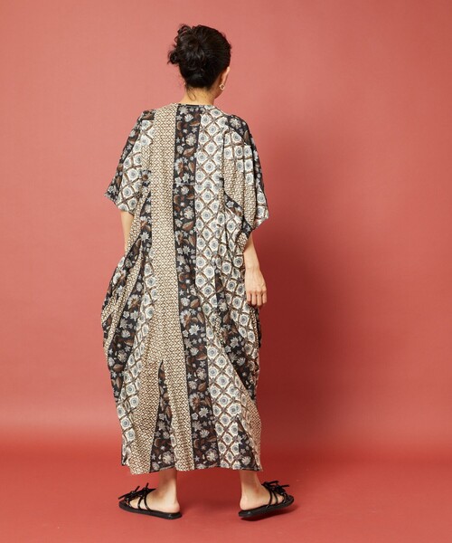 「Freada」 半袖ワンピース ONE SIZE イエロー レディース_画像6