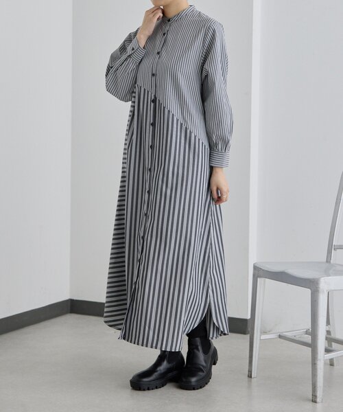 「ear PAPILLONNER」 長袖ワンピース FREE グレー レディース_1