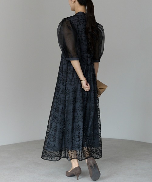 「PREFERIR」 半袖ワンピース LARGE ブラウン レディース_画像8
