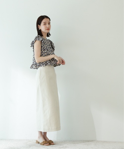 「N.(N. Natural Beauty Basic)」 ノースリーブブラウス MEDIUM ホワイト系その他 レディース_画像3