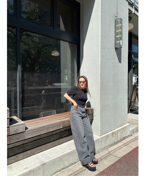 「BLACK BY MOUSSY」 デニムパンツ 25inch ブラック レディース_画像5