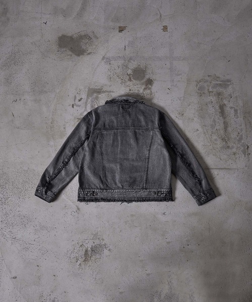「CLEL」 デニムジャケット S グレー メンズ_画像3