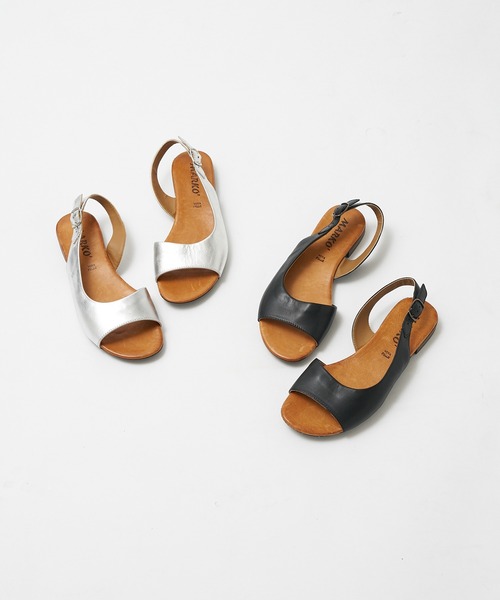「collex」 「MARKO」フラットサンダル 37 シルバー レディース_画像2