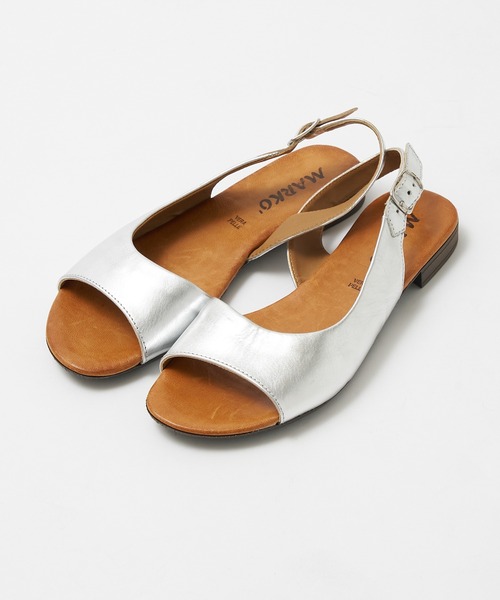 「collex」 「MARKO」フラットサンダル 37 シルバー レディース_画像5