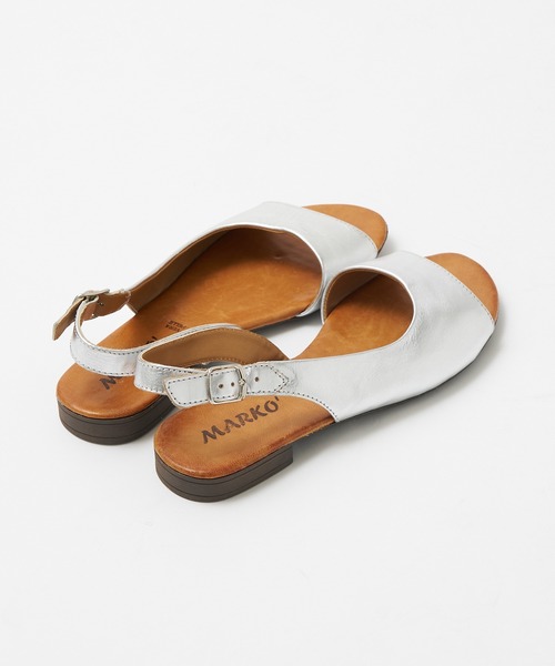 「collex」 「MARKO」フラットサンダル 37 シルバー レディース_画像6