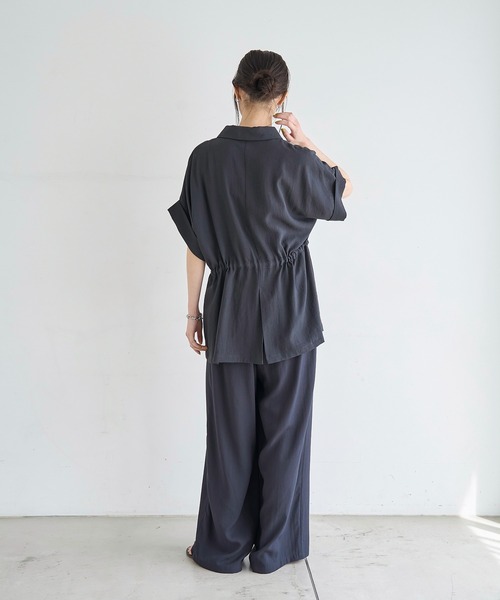 meilmada セットアップ 麻混シャツ×パンツ 2点SET レディース