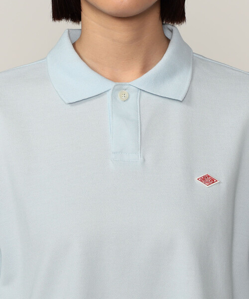 DANTON ポロシャツ 新品　M Danton（ダントン） 半袖ポロシャツ M サックスブルー レディース