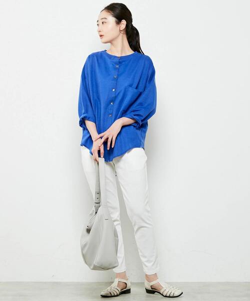 「MELROSE claire」 長袖ブラウス FREE ブルー レディース_画像2
