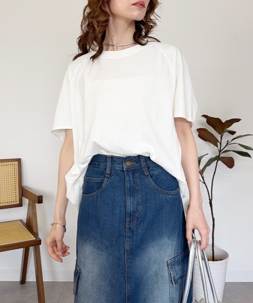 RCD tシャツ 半袖 バルーンスリーブ5分袖Tシャツ レディース
