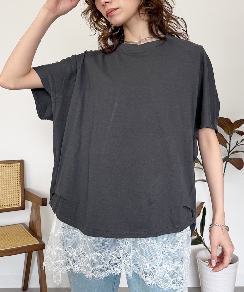 RCD tシャツ 半袖 バルーンスリーブ5分袖Tシャツ レディース