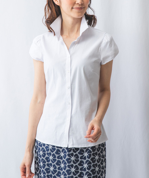 「NARACAMICIE」 半袖シャツ M ブルー レディース_画像3