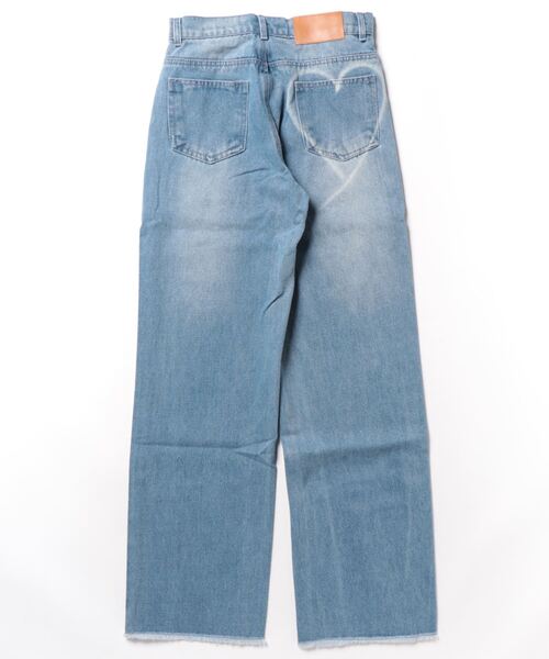 「Port」 デニムパンツ L ブルー レディース_画像2