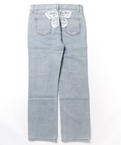 「Port」 デニムパンツ L ブルー レディース_画像3