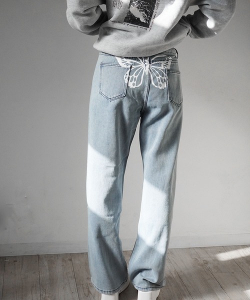 「Port」 デニムパンツ L ブルー レディース_画像6