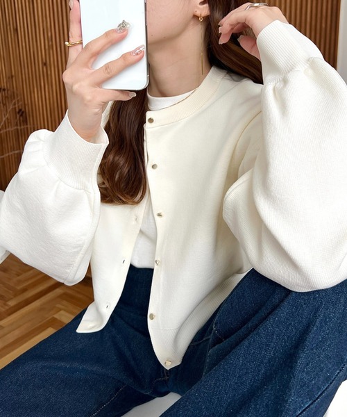 「moment+」 ニットカーディガン M ブラック レディース_画像9