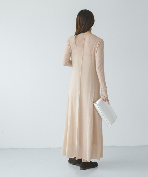 NOBLE（ノーブル） ワンピース 「追加・新色」デニットロングフレア