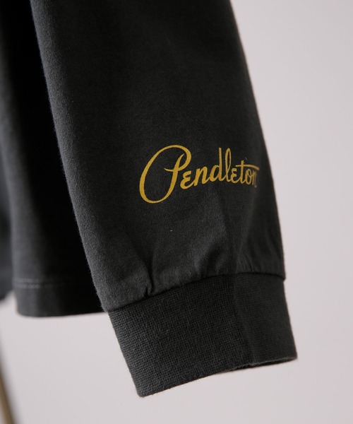「PENDLETON」 長袖Tシャツ MEDIUM ブラウン メンズ_画像6