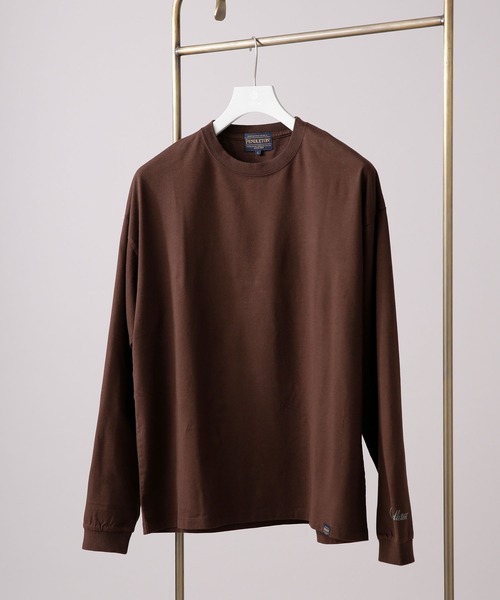 「PENDLETON」 長袖Tシャツ MEDIUM ブラウン メンズ_画像8
