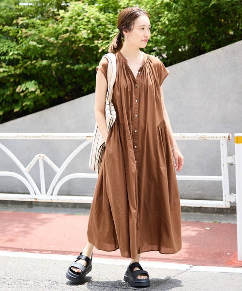「UGG」 フラットサンダル 24cm カーキ レディース_画像9