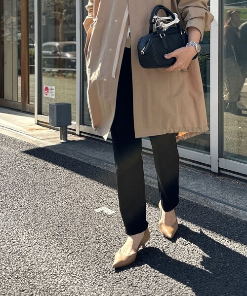 「NOLLEY'S」 イージーパンツ 34 ネイビー レディース_画像8