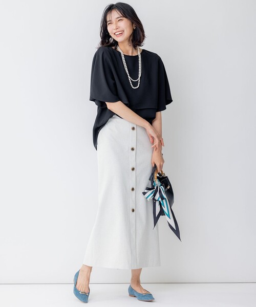 「23区 L」 半袖カットソー 44 グレー レディース_画像9