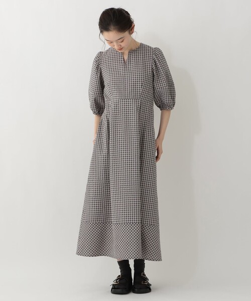 「Afternoon Tea」 半袖ワンピース MEDIUM ブルー レディース_画像2