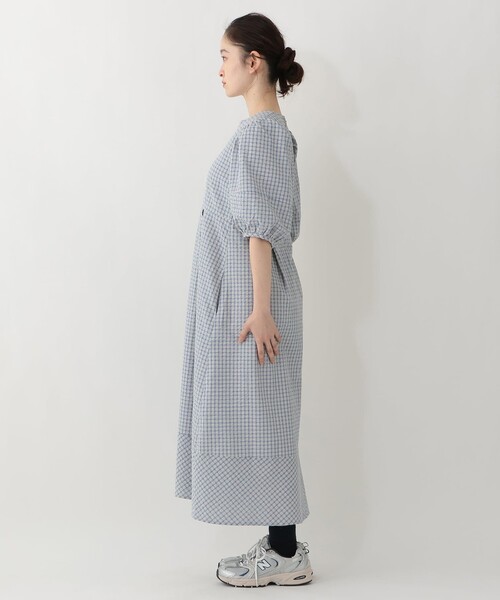 「Afternoon Tea」 半袖ワンピース MEDIUM ブルー レディース_画像5