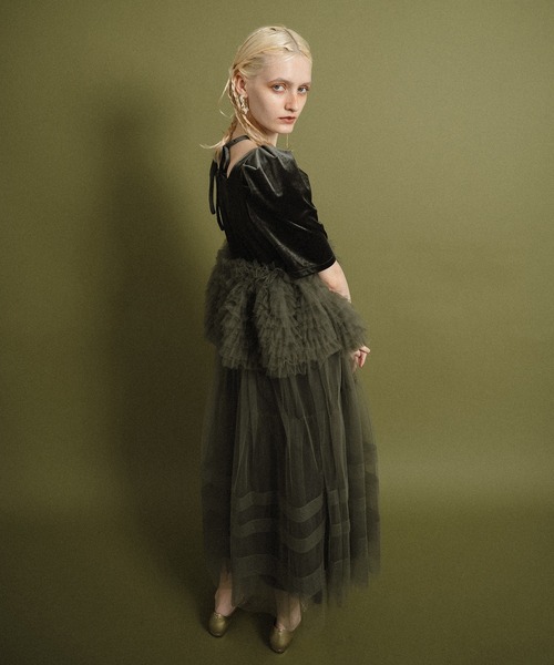 et.UNiVER ドレス Velour tulle Dress : ZOZOTOWN Yahoo!店 - 通販