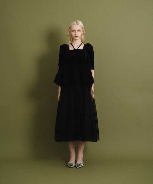 et.UNiVER ドレス Velour tulle Dress : ZOZOTOWN Yahoo!店 - 通販