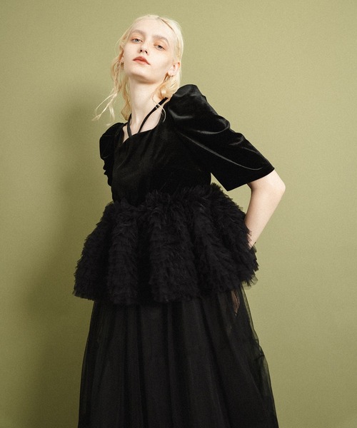 et.UNiVER ドレス Velour tulle Dress : ZOZOTOWN Yahoo!店 - 通販