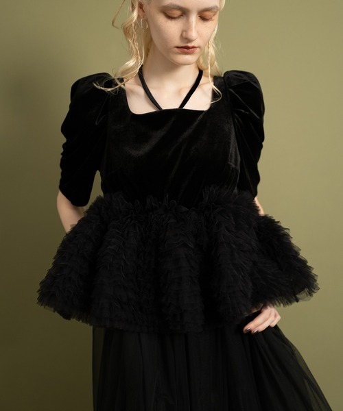 et.UNiVER ドレス Velour tulle Dress : ZOZOTOWN Yahoo!店 - 通販