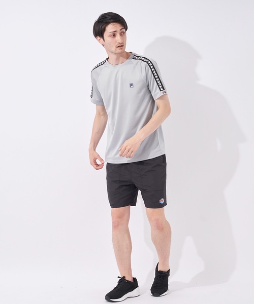 FILA ホワイト Tシャツ 半袖 メッシュ FILA tシャツ Tシャツ 「FILA:フィラ」冷感メッシュ半袖Tシャツ
