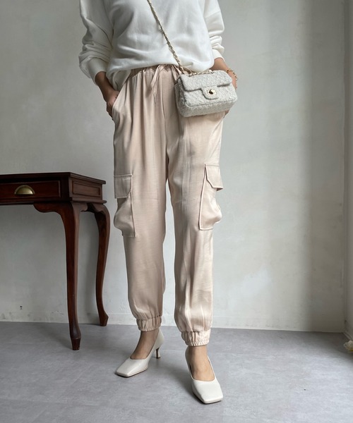 パンツ カーゴパンツ 【WEB限定】サテンカーゴパンツ :66808934 パンツ カーゴパンツ 【WEB限定】サテンカーゴパンツ :66808934