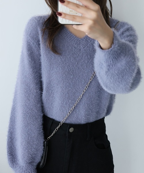 人気 アパルトモン Lisiere カシミヤ100% シャギーニット ふわふわ